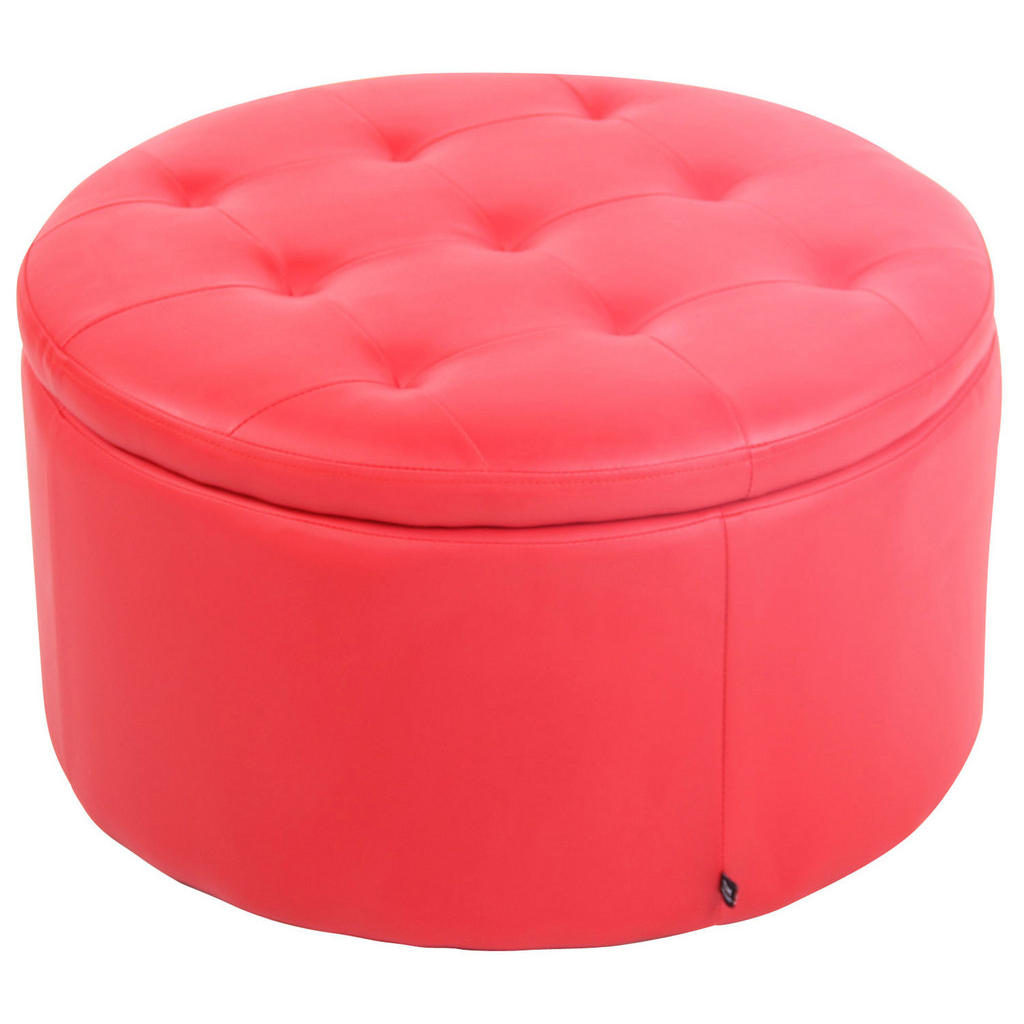 CLP Sitzpouf, Rot, Textil, 60x35x60 cm, Wohnzimmer, Hocker, Poufs CLP Sitzpouf, Rot, Textil, 60x35x60 cm, Wohnzimmer, Hocker, Poufs von CLP