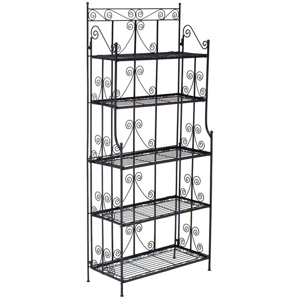 CLP Standregal, Schwarz, Metall, 74.5x173x34.5 cm, Wohnzimmer, Regale, Bücherregale CLP Standregal, Schwarz, Metall, 74.5x173x34.5 cm, Wohnzimmer, Regale, Bücherregale von CLP