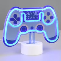 CONTROL LED-Tischleuchte ca. 23x18x9 cm 1,2 W inkl. USB-Kabel und Adapter Weiss / LED Blau