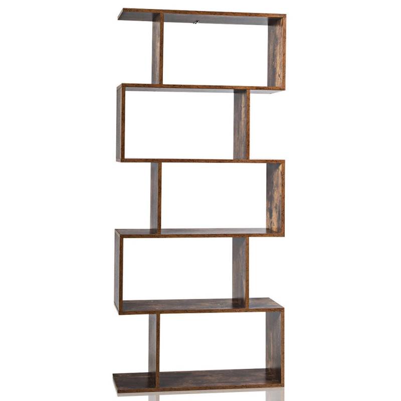 COSTWAY BÜCHERREGAL Alteiche