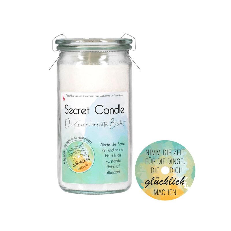 Candle Factory - Secret Candle - Nimm dir Zeit für die Dinge, die dich glücklich machen Candle Factory - Secret Candle - Nimm dir Zeit für die Dinge, die dich glücklich machen