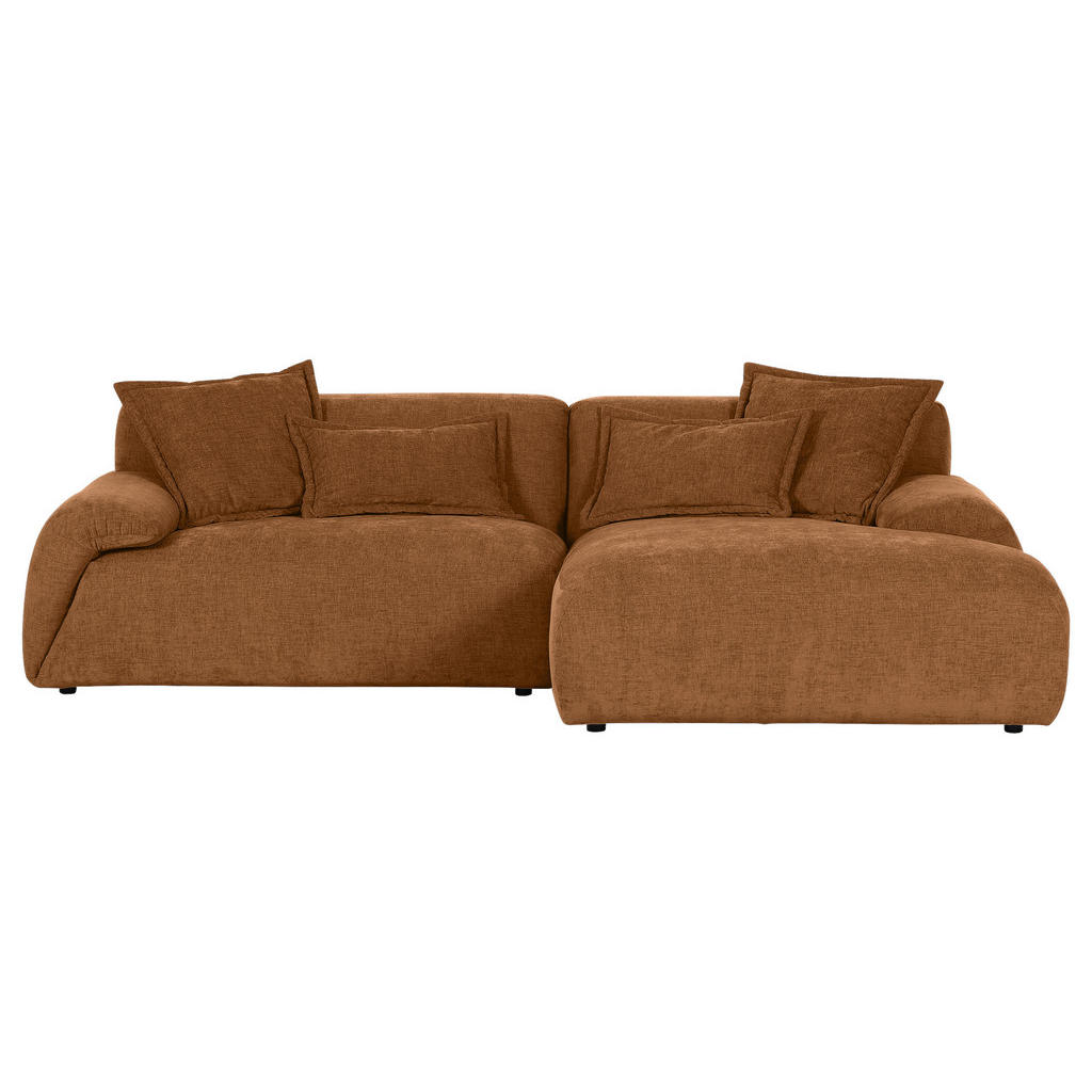Carryhome Ecksofa, Rost, Textil, 2-3-Sitzer, Füllung: Polyetherschaumkern, Ottomane rechts, L-Form, 274x174 cm, Stoffauswahl, Rücken echt, Wohnzimmer, Sofas & Couches, Wohnlandschaften, Ecksofas von Carryhome