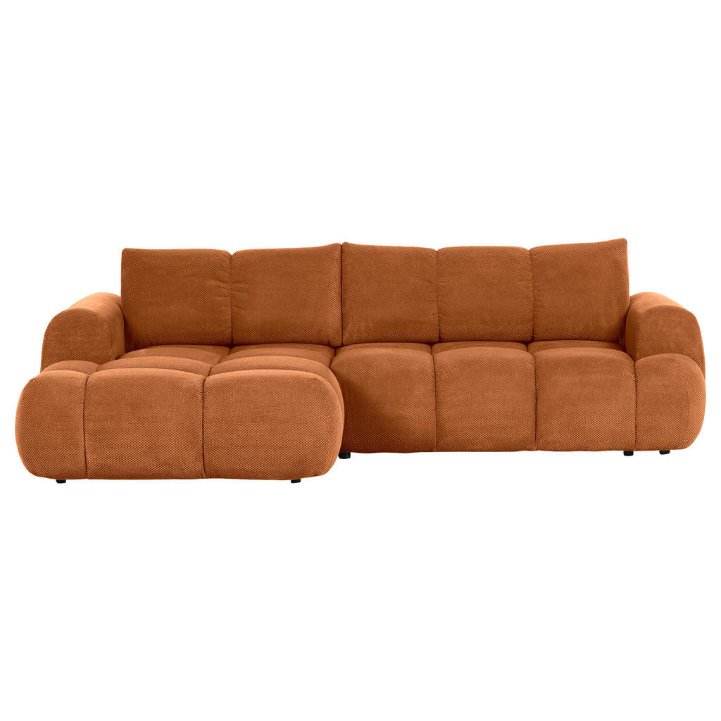 Carryhome Ecksofa, Rost, Textil, 2-3-Sitzer, Füllung: Polyetherschaumkern, Ottomane links, L-Form, 274x174 cm, Liegefunktion, seitenverkehrt erhältlich, Schlafen auf Sitzhöhe, Rücken echt, Wohnzimmer, Sofas & Couches, Wohnlandschaften, Ecksofas von Carryhome
