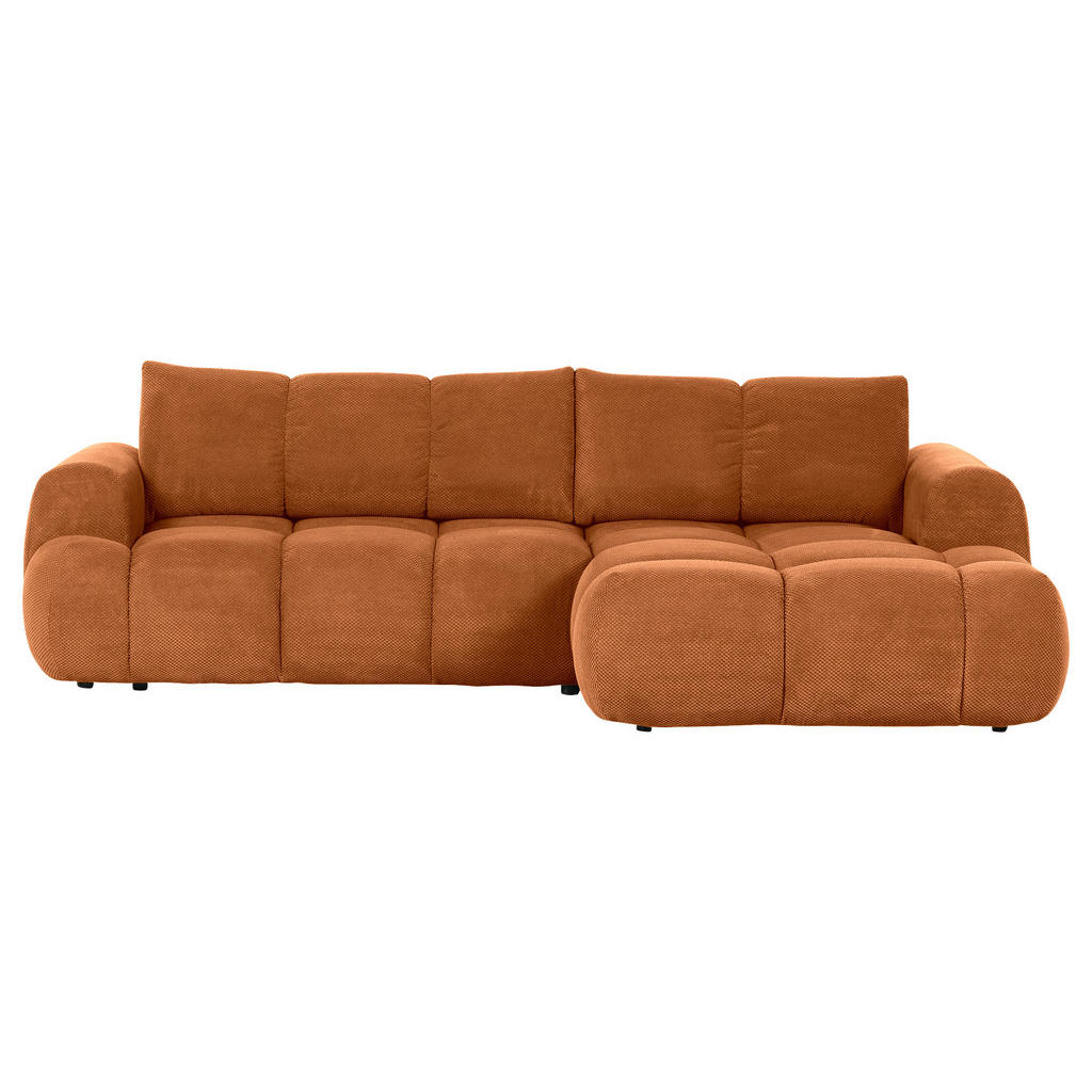 Carryhome Ecksofa, Rost, Textil, 2-3-Sitzer, Füllung: Polyetherschaumkern, Ottomane rechts, L-Form, 274x174 cm, Liegefunktion, seitenverkehrt erhältlich, Schlafen auf Sitzhöhe, Rücken echt, Wohnzimmer, Sofas & Couches, Wohnlandschaften, Ecksofas von Carryhome