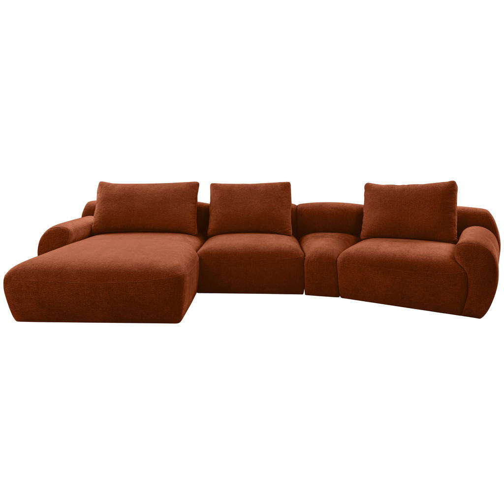 Carryhome Ecksofa, Rost, Textil, 4-Sitzer, Füllung: Silikon, Ottomane links, organische Form, 362x176 cm, seitenverkehrt erhältlich, Rücken echt, Wohnzimmer, Sofas & Couches, Wohnlandschaften, Ecksofas Carryhome Ecksofa, Rost, Textil, 4-Sitzer, Füllung: Silikon, Ottomane links, organische Form, 362x176 cm, seitenverkehrt erhältlich, Rücken echt, Wohnzimmer, Sofas & Couches, Wohnlandschaften, Ecksofas von Carryhome