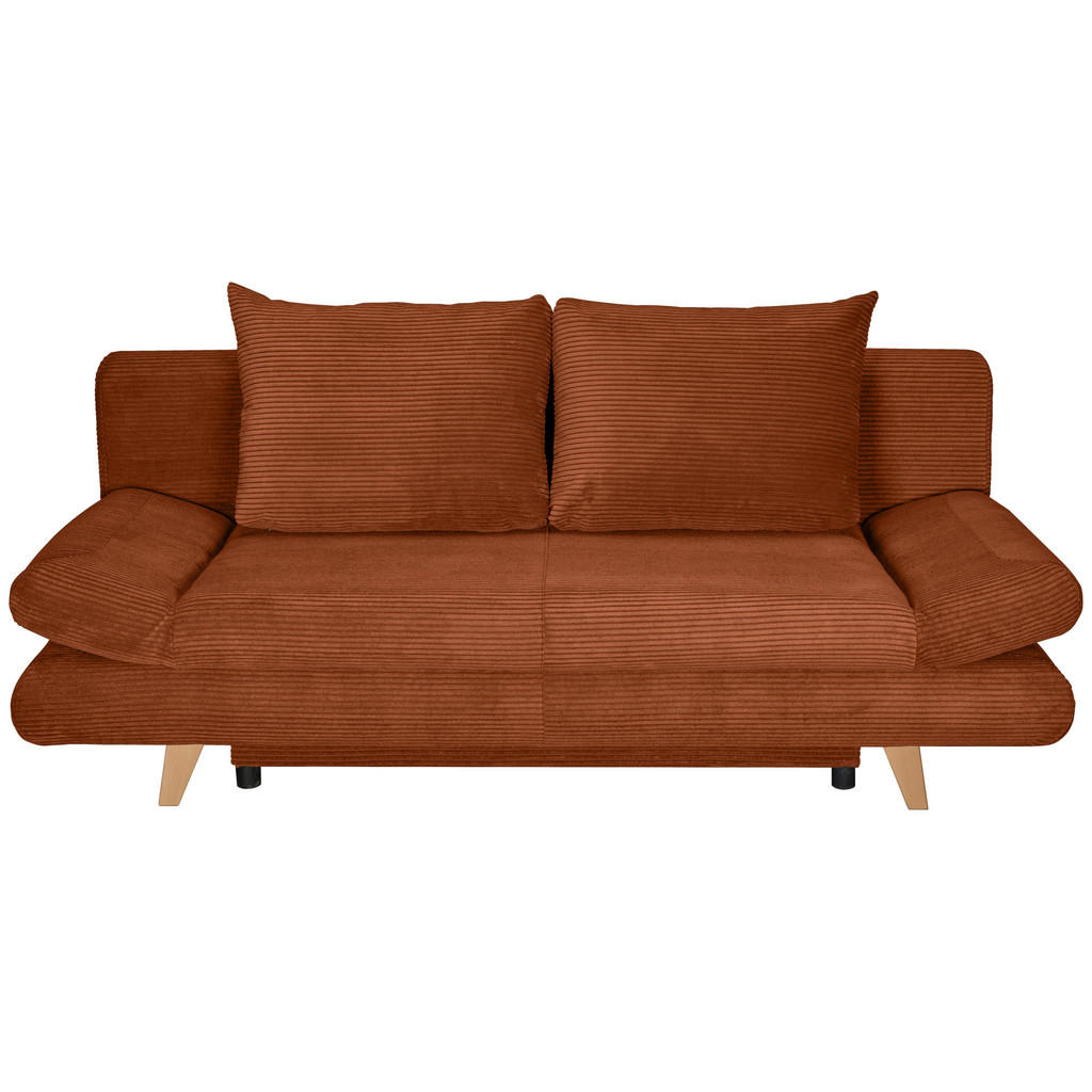 Carryhome Schlafsofa, Rost, Textil, Buche, massiv, 2-Sitzer, Füllung: Schaumstoffflocken, 200x75x85 cm, Schlafen auf Sitzhöhe, haustierfreundlicher Bezug, Wohnzimmer, Sofas & Couches, Schlafsofas, Schlafsofas mit Bettkasten Carryhome Schlafsofa, Rost, Textil, Buche, massiv, 2-Sitzer, Füllung: Schaumstoffflocken, 200x75x85 cm, Schlafen auf Sitzhöhe, haustierfreundlicher Bezug, Wohnzimmer, Sofas & Couches, Schlafsofas, Schlafsofas mit Bettkasten von Carryhome