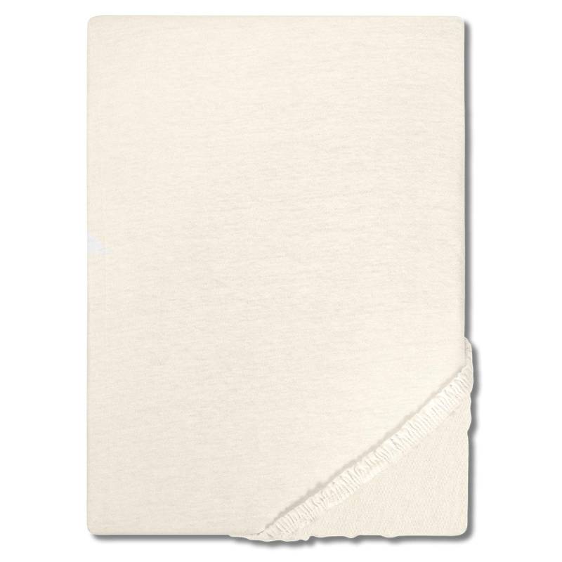 Castell Spannbettlaken Microfaser Interlock-Jersey champagner 90 x 190 - 100 x 200 cm