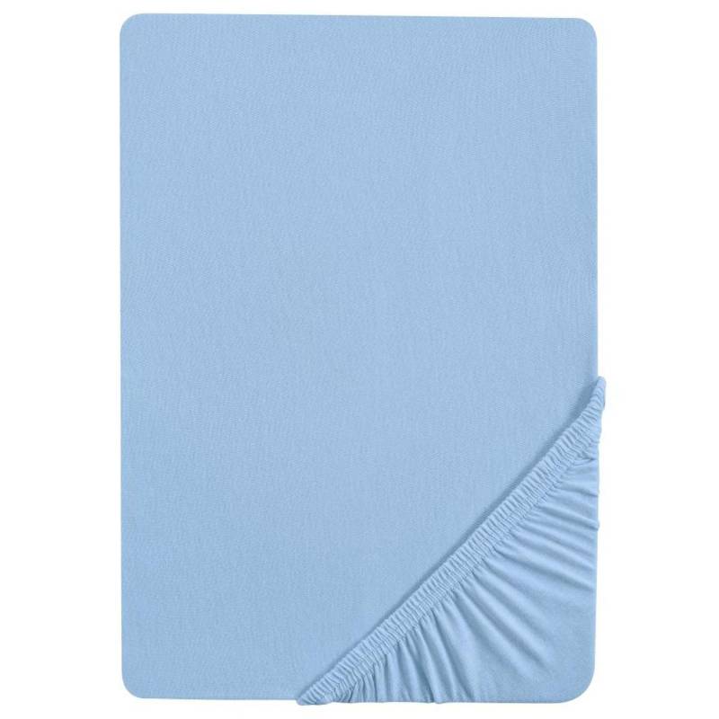 Castell Spannbettlaken Jersey eisblau 140 x 190 - 150 x 200 cm