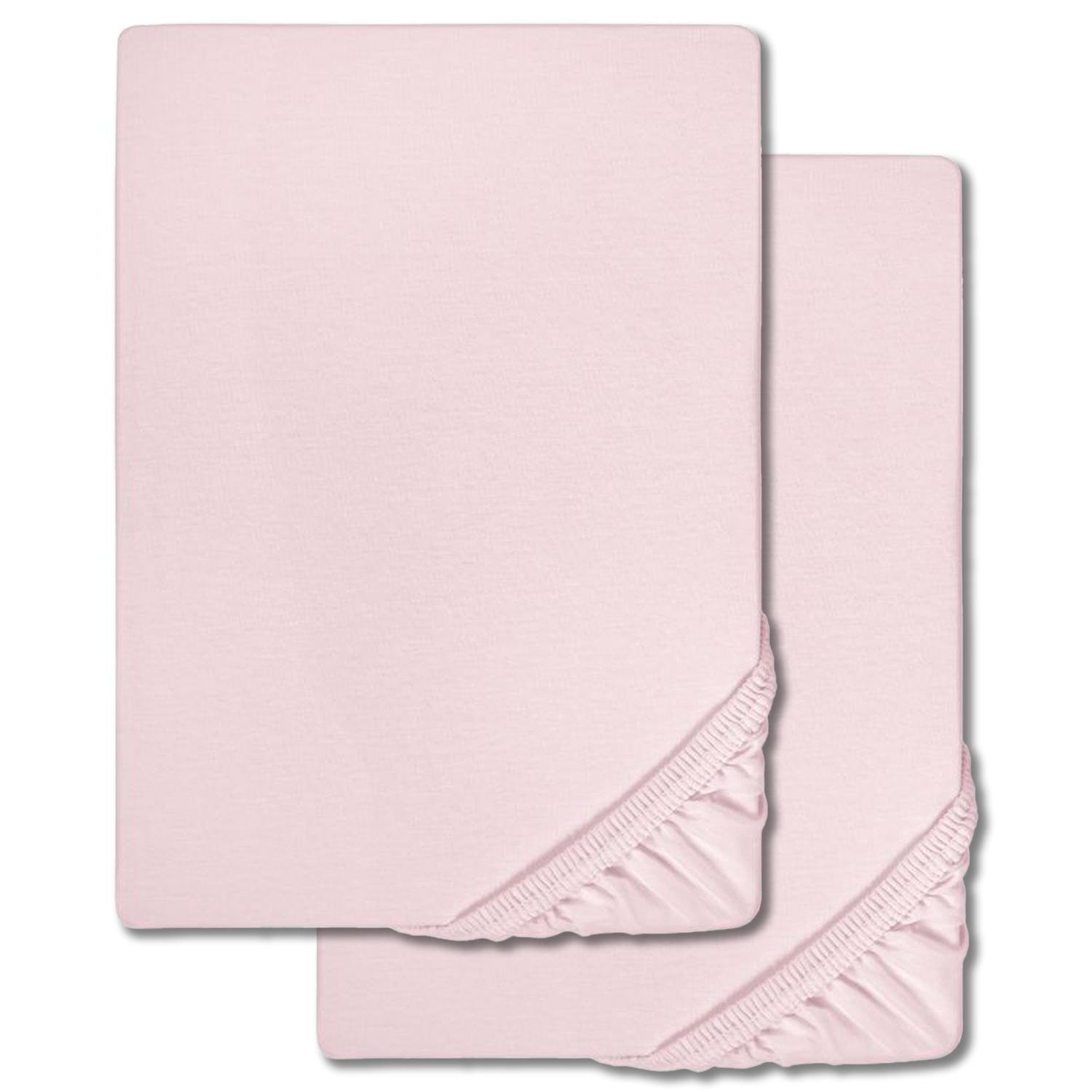 Castell Spannbettlaken Jersey rosa 90 x 190 - 100 x 200 cm Doppelpack Castell Spannbettlaken Jersey rosa 90 x 190 - 100 x 200 cm Doppelpack