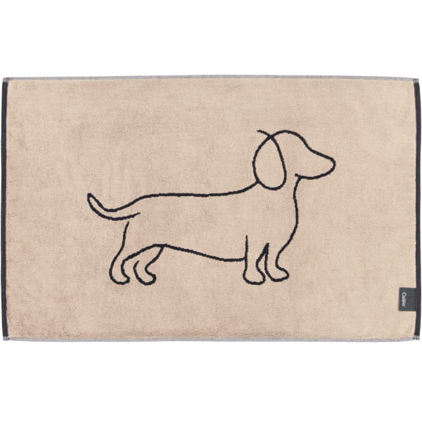 Cawö Badematten WE LOVE DOGS Companion 6248 - Farbe: schwarz/beige - 93 - 50x80 cm