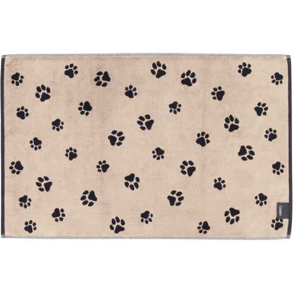 Cawö Badematten WE LOVE DOGS Paws 6247 - Farbe: schwarz/beige - 93 - 50x80 cm