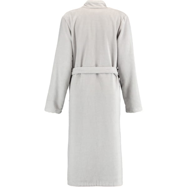 Cawö Damen Bademantel 3346 Spatenkragen - Farbe: silber - 713 - S