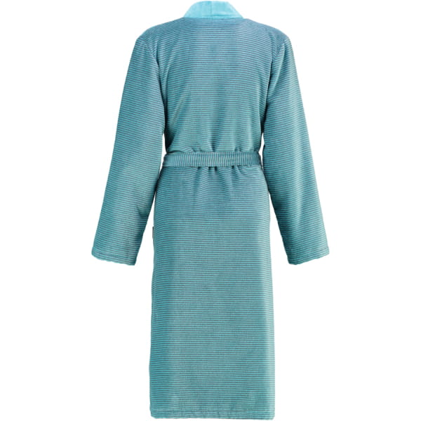 Cawö - Damen Bademantel Two-Tone Kimono 6431- Farbe: türkis - 47 - S