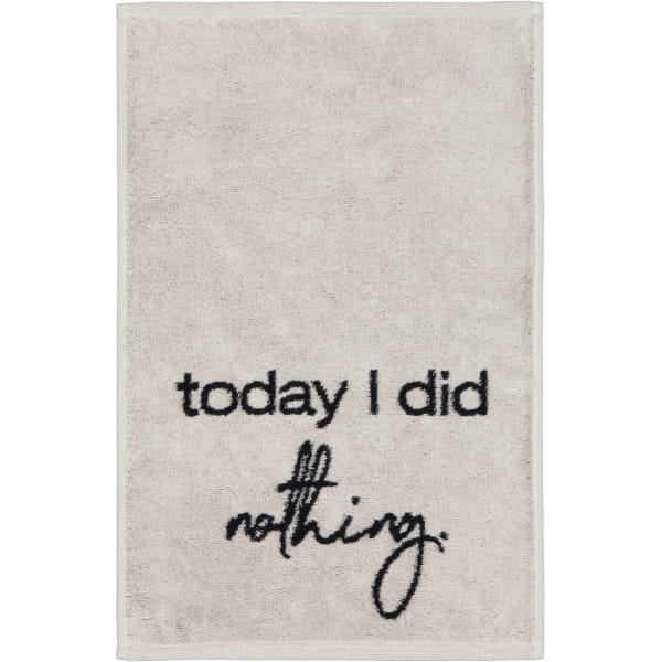 Cawö Gästetücher Postcard Towels Edition 100 - Farbe: today I did nothing - 04 - 30x50 cm