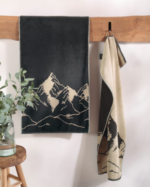 Cawö Handtücher Alpenchic Edition Berge 6269 - Farbe: granit - 73 - Gästetuch 30x50 cm
