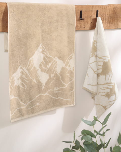 Cawö Handtücher Alpenchic Edition Berge 6269 - Farbe: zirbe - 43 - Handtuch 50x100 cm