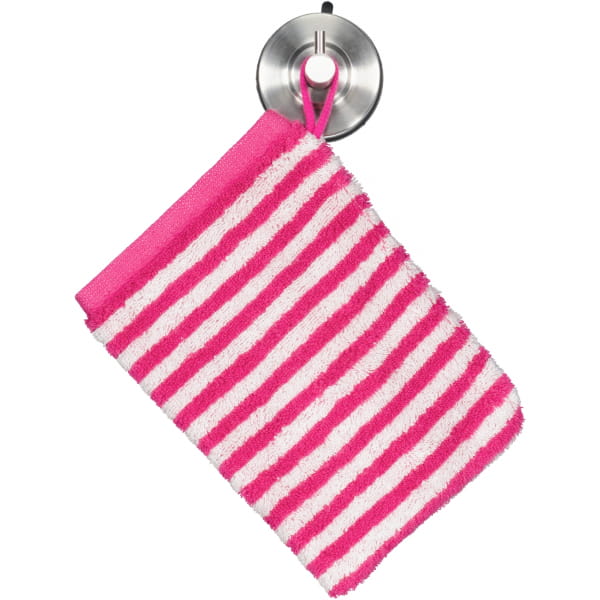 Cawö Handtücher Campus Ringel 955 - Farbe: pink - 22 - Waschhandschuh 16x22 cm