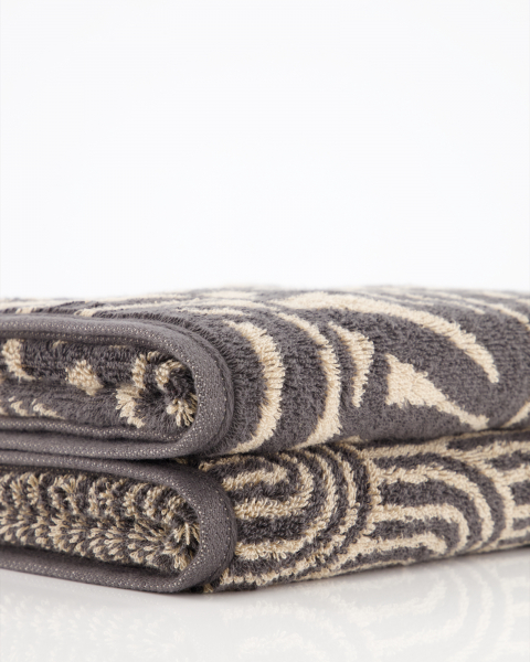 Cawö Handtücher Maison Bögen 6268 - Farbe: basalt - 37 - Gästetuch 30x50 cm