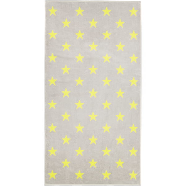 Cawö Handtücher NEW STARS Sterne groß 6260 - Farbe: platin/lime - 75 - Duschtuch 70x140 cm