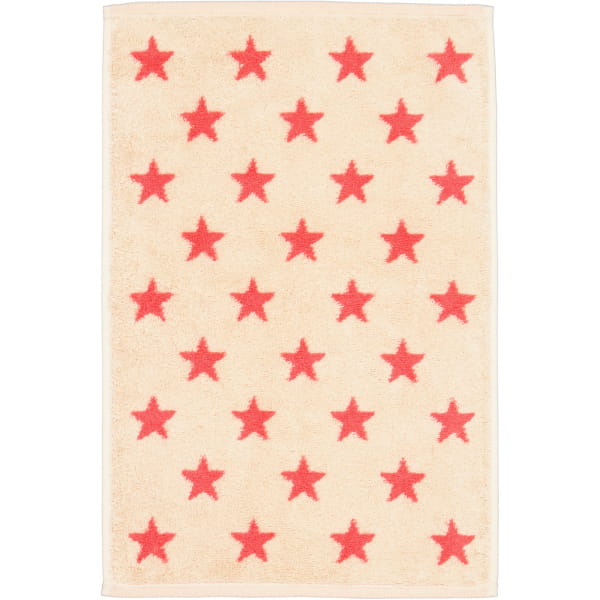 Cawö Handtücher NEW STARS Sterne klein 6261 - Farbe: beige/pink - 32 - Gästetuch 30x50 cm