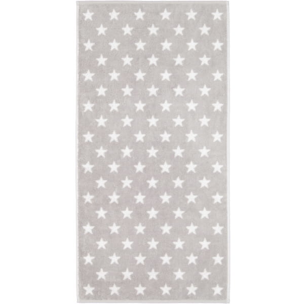 Cawö Handtücher NEW STARS Sterne klein 6261 - Farbe: platin/weiß - 76 - Handtuch 50x100 cm