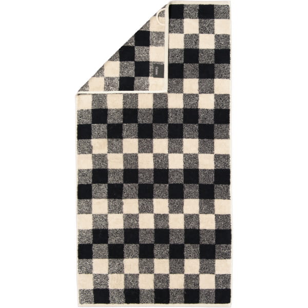 Cawö Handtücher Natural Karo 6217 - Farbe: natur-schwarz - 39 - Handtuch 50x100 cm
