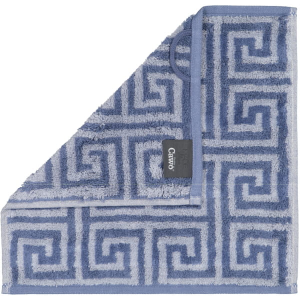 Cawö Handtücher Noblesse Elegance Allover 1088 - Farbe: nachtblau - 11 - Seiflappen 30x30 cm
