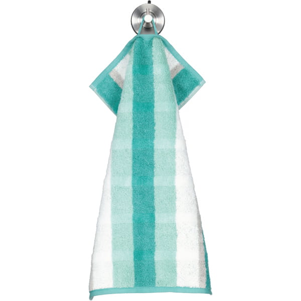 Cawö Handtücher Noblesse Stripe 1087 - Farbe: smaragd - 44 - Gästetuch 30x50 cm