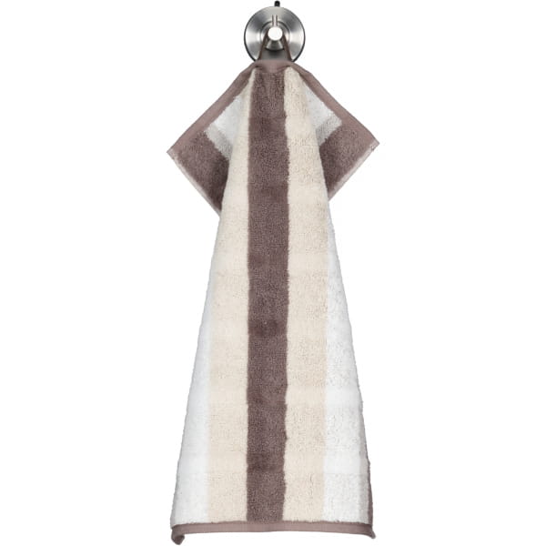Cawö Handtücher Noblesse Stripe 1087 - Farbe: walnuss - 30 - Gästetuch 30x50 cm