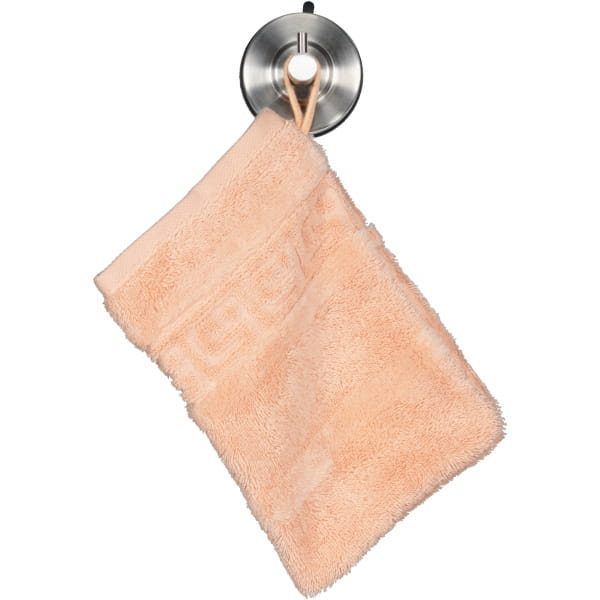 Cawö - Noblesse Uni 1001 - Farbe: 368 - lachs - Waschhandschuh 16x22 cm