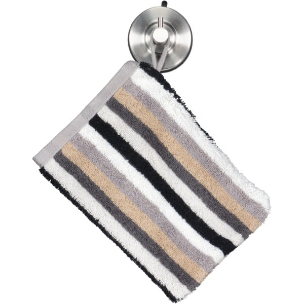 Cawö Handtücher Shades Streifen 6235 - Farbe: stein - 77 - Waschhandschuh 16x22 cm Cawö Handtücher Shades Streifen 6235 - Farbe: stein - 77 - Waschhandschuh 16x22 cm