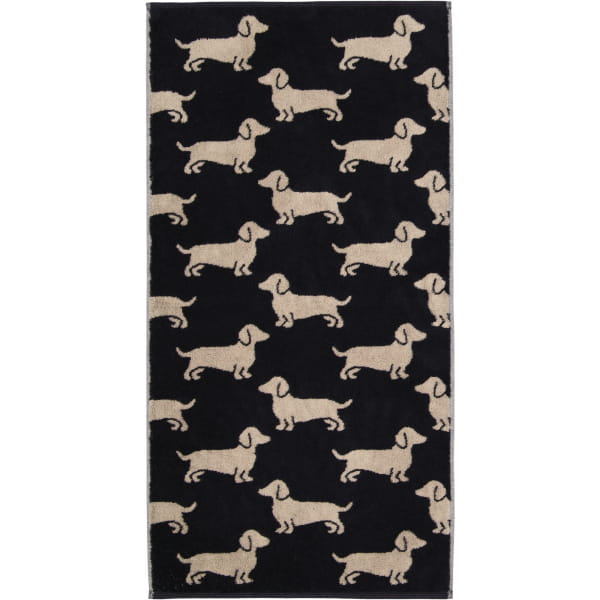Cawö Handtücher WE LOVE DOGS 6246 - Farbe: Schwarz-Beige - 93 - Handtuch 50x100 cm