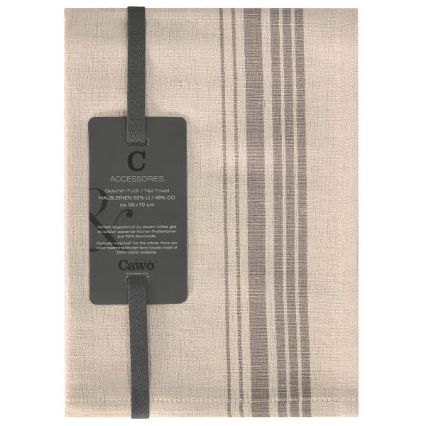 Cawö Home Geschirrtücher Cuisine Nature Akzent 533 - Farbe: muskat - 33 - 50x70 cm