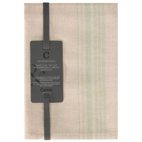 Cawö Home Geschirrtücher Cuisine Nature Akzent 533 - Farbe: wasabi - 40 - 50x70 cm