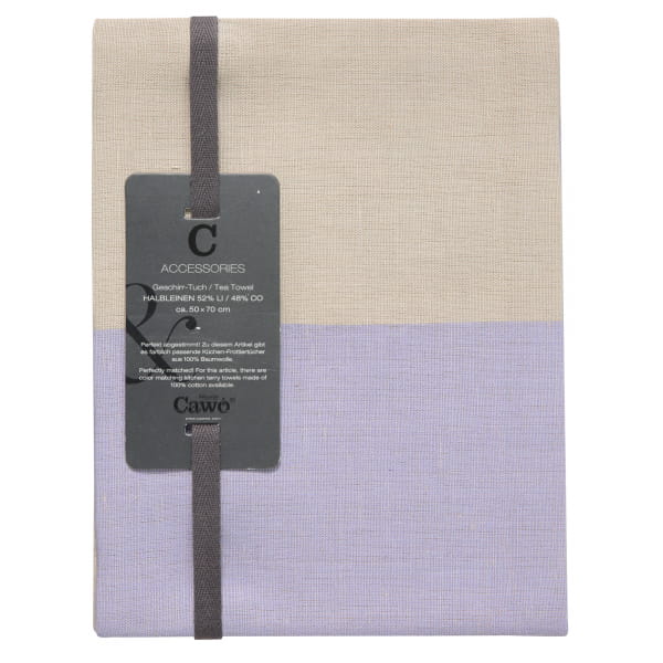 Cawö Home Geschirrtücher Cuisine Duo 535 - Farbe: lavendel/leinen - 83 - 50x70 cm