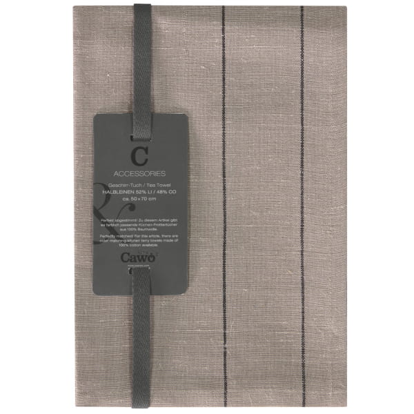 Cawö Home Geschirrtücher Cuisine Nature Streifen 532 - Farbe: muskat - 33 - 50x70 cm