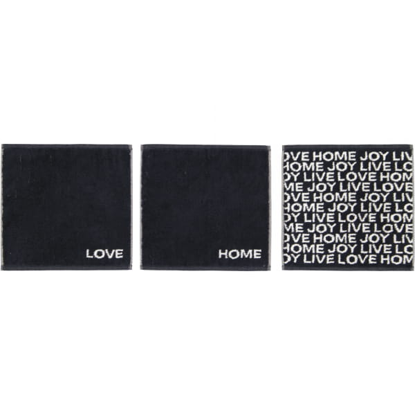 Cawö Seiftücher Minis Mix 9909 3er Pack - Farbe: schwarz - 97