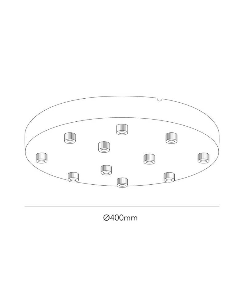 Light-Point - Ceiling Base Ø400/11 Pendelleuchten Weiß von Light-Point