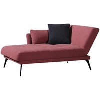 Chaiselongue Rot Federkern 200 cm breit Amira von Restyl