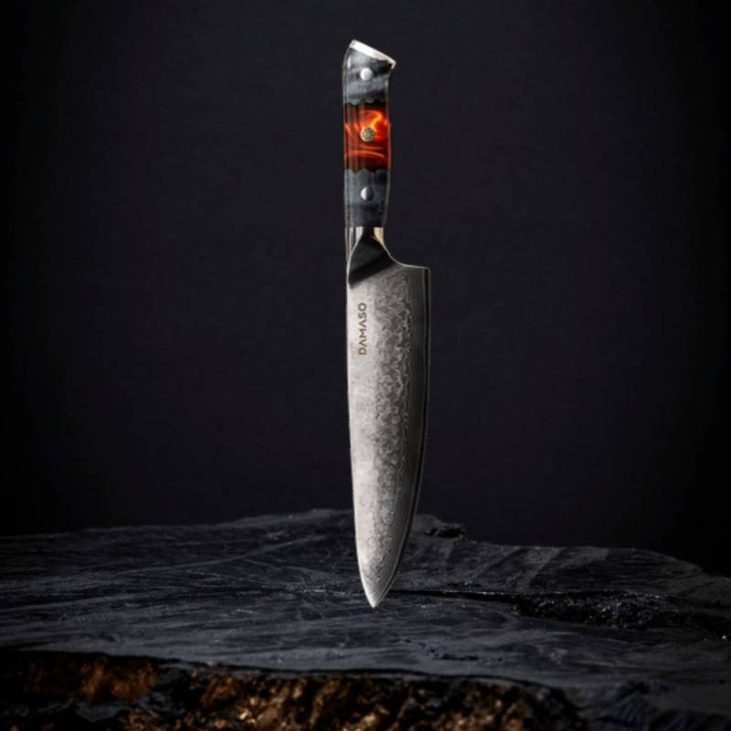 Chef Knife - Red Ash + gratis Klingenschutz