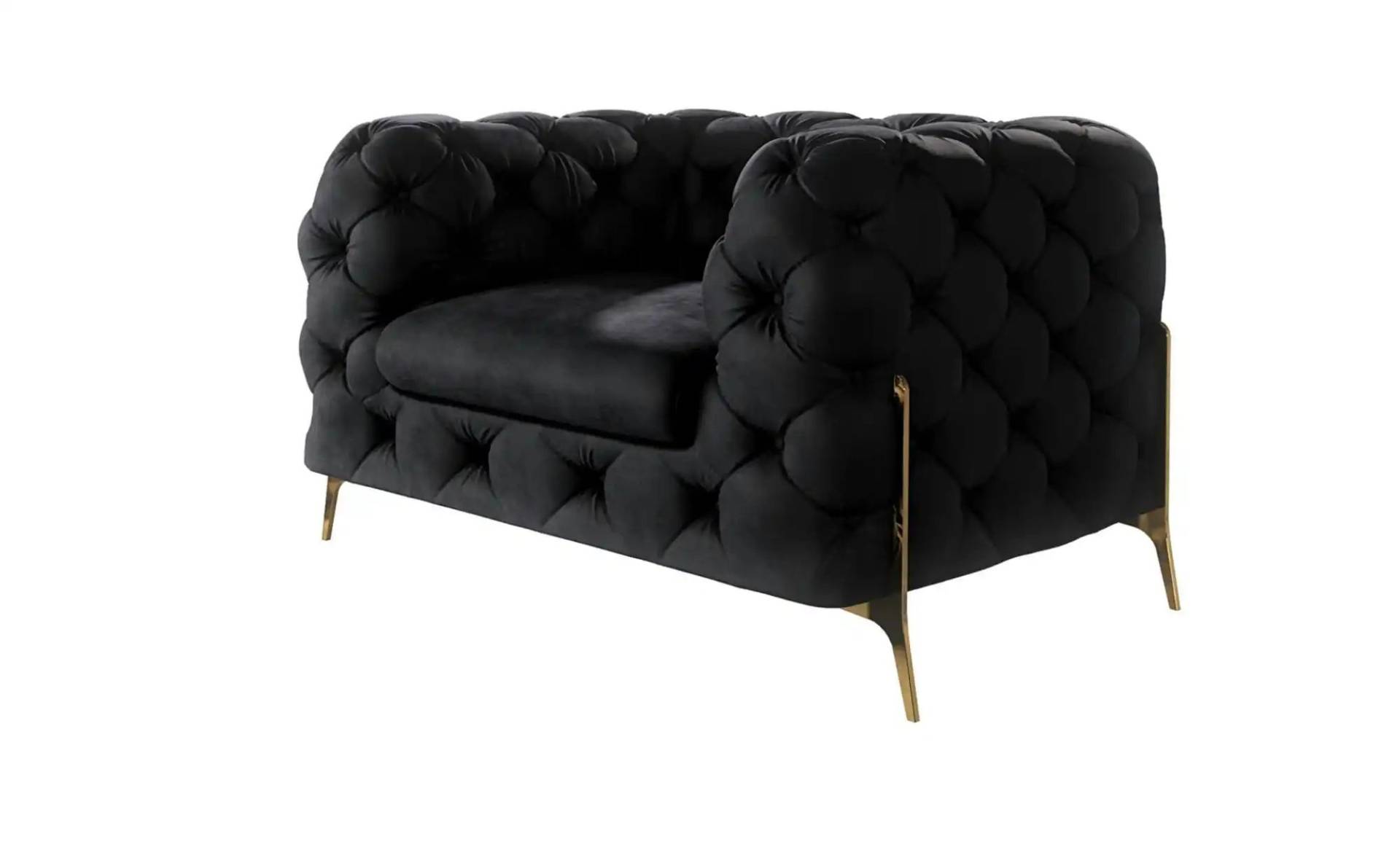 Chesterfield Sessel  Natalie ¦ schwarz ¦ Maße (cm): B: 125 H: 75 Polstermöbel > Sessel > Polstersessel - Höffner