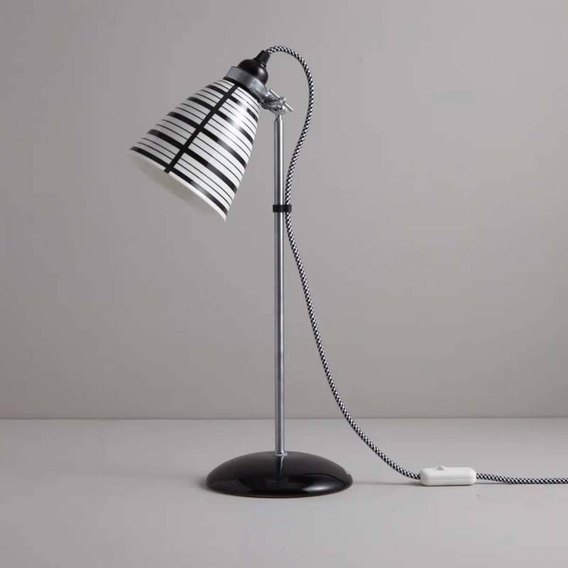 Circle Line Medium Tischleuchte, H: 46-57 cm, Weiß Natur & Schwarz