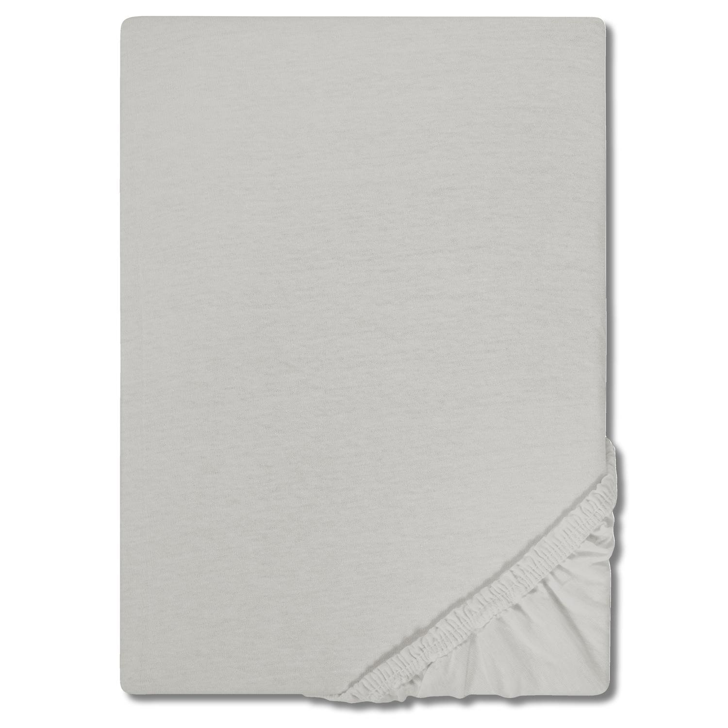 CloudComfort Basic Spannbettlaken Jersey-Stretch silber grau 180 x 190 - 200 x 200 cm CloudComfort Basic Spannbettlaken Jersey-Stretch silber grau 180 x 190 - 200 x 200 cm