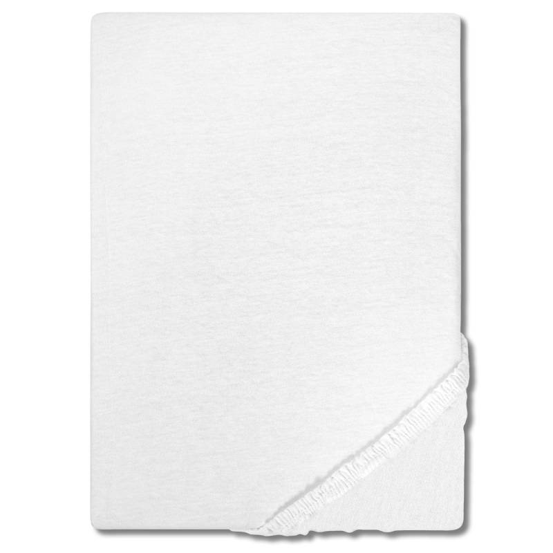 CloudComfort Basic Spannbettlaken Jersey-Stretch weiß  120 x 200 cm