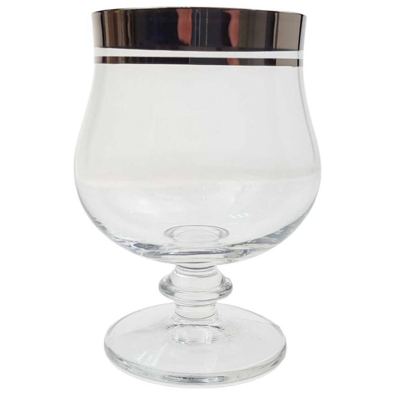 Cognacschwenker Cognacglas H 9,5 cm Glas Platinrand