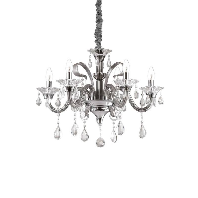 Colossal SP6 Kristallglas Kronleuchter 6-flammig, Grau, Ø: 66 cm