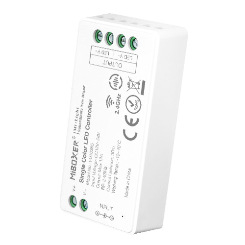 Controller / Dimmer S/W einfarbige Stripes Funk programmierbar, 4 Zonen, 12V / 24V DC