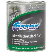Correx Metallschutzlack mattschwarz glänzend ca. 0,75 l von Correx