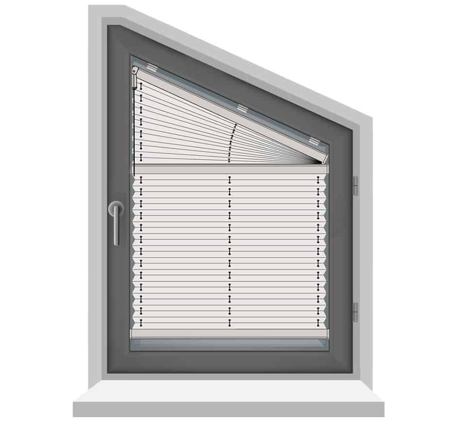 Cosiflor® F Slope 1&2, VS4 Slope, VS8, VS10 | Plissees mit Trapez Sonderformen nach Maß