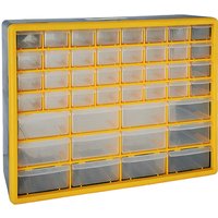 Cosimo Kleinteilemagazin mit 44 Schubfächer grau/gelb HxBxT 39x50x16cm Kleinteileregal, Sortimentsboxen, Sortimentskastenregal, Regalsystem - Grau